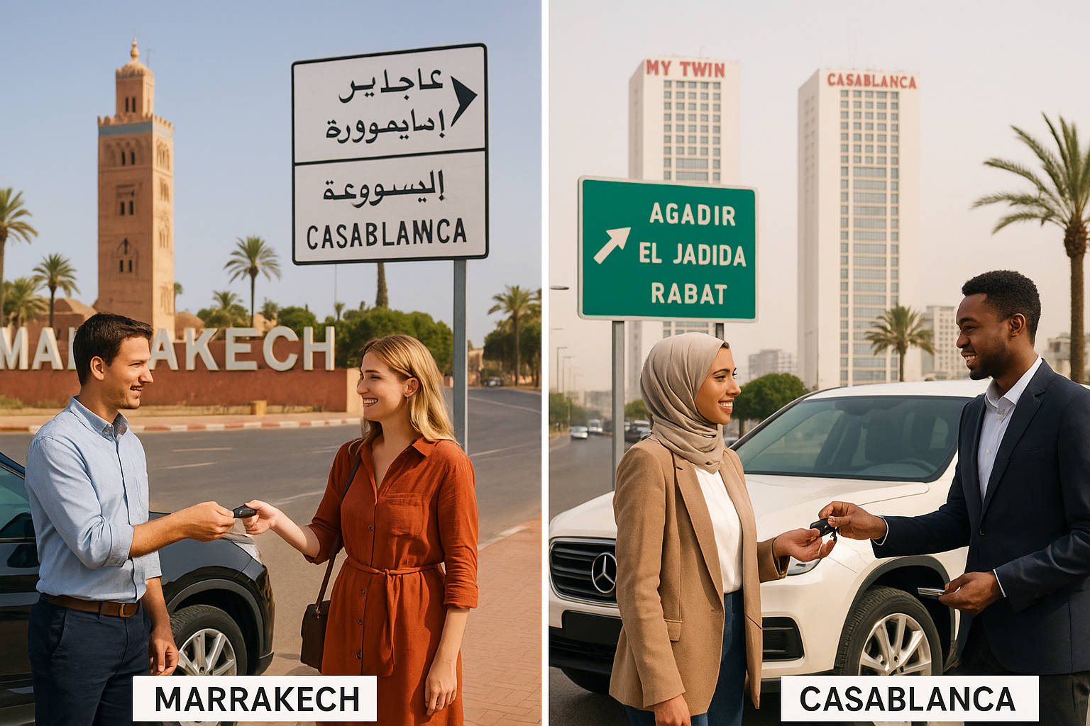 One-Way Rentals from Marrakech to Agadir/Essaouira/Casablanca: MarHireConditions & Fees